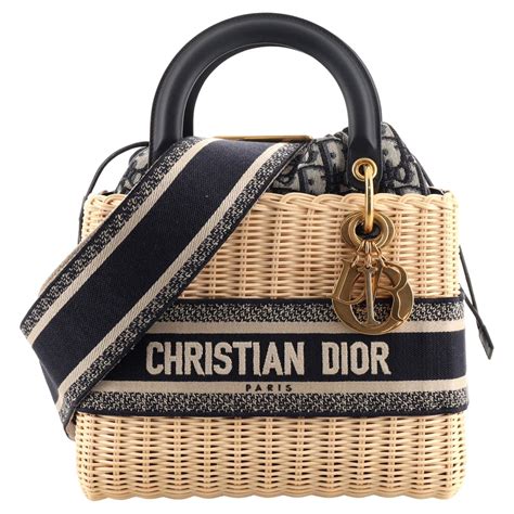 wicker dior bag|christian dior wicker bag.